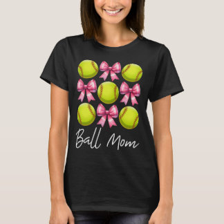 Ll Mom Softll Mom Mama Mother's Day Pink Coquette  Tシャツ