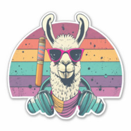 Llamaチャームをステッカーで人生に追加 シール