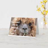 LLAMA氏は、あなたが*50*の誕生日・ユーモア・カードであるはずがない カード (黄色い花)