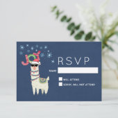 Llama クール in Santa Hat with Snowflakes RSVP (スタンド正面)