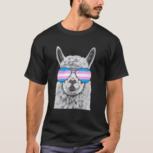 Llama トランスジェンダー トランス LGBTQ Pride Tシャツ (正面)