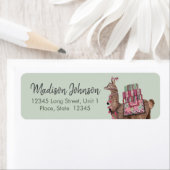 Llama | ベビーシャワー | 返送先ラベル ラベル (インサイチュ)