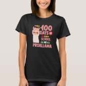 Llama 100 Days of School Gift No Probllama Teacher Tシャツ (正面)
