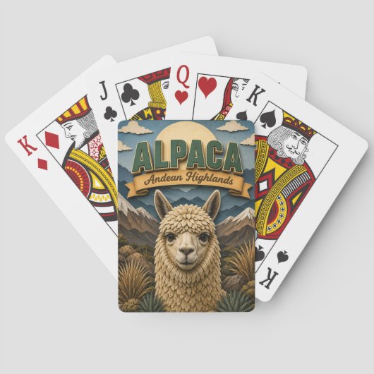 Llama Alpaca Andean Highlands POPCUT トランプ (裏面)