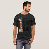 Llama Alpaca Happy Sad Mentally Disturbed Drama Bi Tシャツ (正面フル)