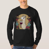 Llama Alpaca Wine Design Alpaca Llama Tシャツ (正面)