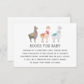 Llama Books for Baby | Baby Shower Library Request エンクロージャーカード (正面/裏面)