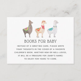 Llama Books for Baby | Baby Shower Library Request エンクロージャーカード