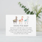 Llama Books for Baby | Baby Shower Library Request エンクロージャーカード (スタンド正面)