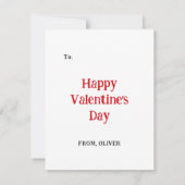 Llama By My Valentine Funny Kids Valentine's Day ノートカード (裏面)