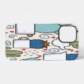 Llama Cactus:手描きシームレスデザイン iPhoneケース (裏面横)