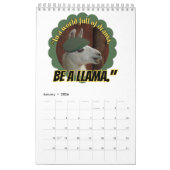 llama calendar  カレンダー (1月 2026)