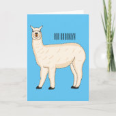 Llama cartoon illustration   カード (正面)