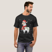 Llama Christmas Lights Sturdy Animals Alpaca Xmas Tシャツ (正面フル)