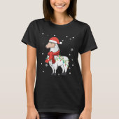 Llama Christmas Lights Sturdy Animals Alpaca Xmas Tシャツ (正面)
