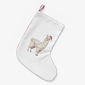 Llama Christmas Lights Sturdy Animals Lover Alpaca スモールクリスマスストッキング (正面 (吊り時))
