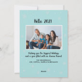 Llama Covidおもしろい Christmas New Yearsフォトカスタムページ シーズンカード (裏面)