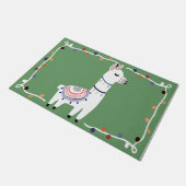 Llama Doormat, Lazy Animal Doormat ドアマット (アングル)
