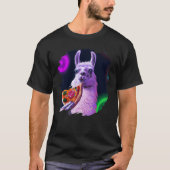 Llama Eating Pizza  Cool Pizza Llamas Tシャツ (正面)