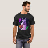 Llama Eating Pizza Cool Pizza Llamas Tシャツ (正面フル)