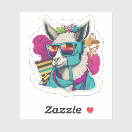 Llama Explore Our Adorable Llamaステッカー シール (シート)