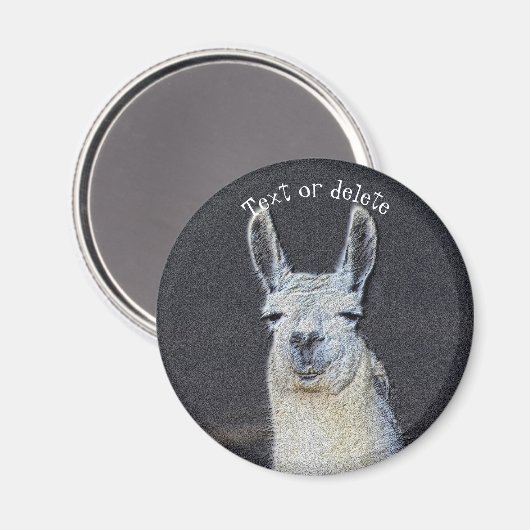 Llama Face Animal Art Personalized マグネット (正面/裏面)