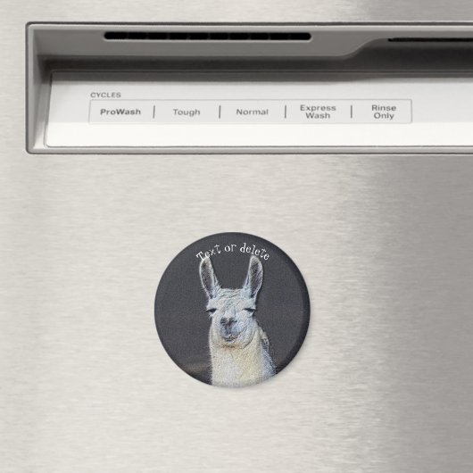 Llama Face Animal Art Personalized マグネット (インサイチュ (食洗機))
