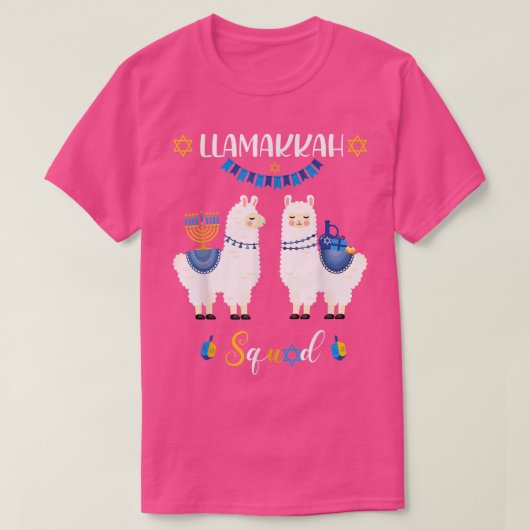 Llama Family Hanukkah Matching Llamakkah Squad  Tシャツ (デザイン正面)