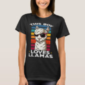 Llama Farm Animals This Boy loves Llamas Tシャツ (正面)