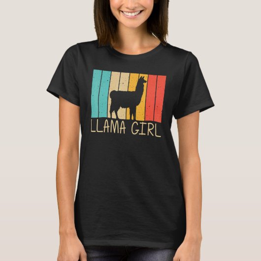 Llama For Girls Kids Alpaca Farming Zookeeper Peru Tシャツ (正面)
