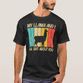 Llama For Men Women Alpaca Farming Zookeeper Peruv Tシャツ (正面)