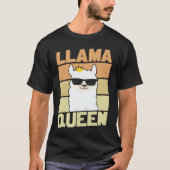Llama  Funny Cute Retro Style Alpaca Graphic Plus  Tシャツ (正面)