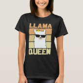Llama  Funny Cute Retro Style Alpaca Graphic Plus  Tシャツ (正面)