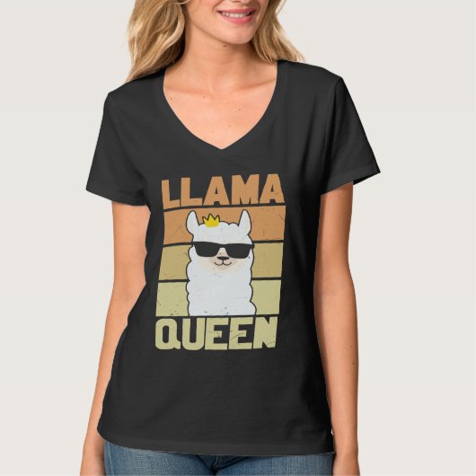 Llama Funny Cute Retro Style Alpaca Graphic Plus Tシャツ (正面)