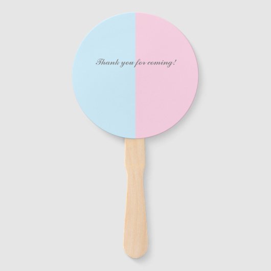 Llama Genderが赤ちゃんシャワーのハンドファンを明らかにする ハンドファン (裏面)