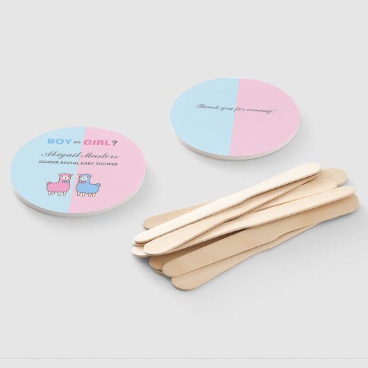 Llama Genderが赤ちゃんシャワーのハンドファンを明らかにする ハンドファン (組立なし)