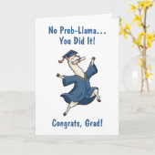 Llama Graduation Card カード (黄色い花)