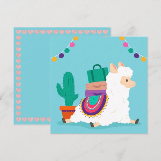 Llama Holiday Card シーズンカード (正面/裏面)