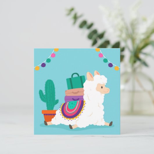 Llama Holiday Card シーズンカード (スタンド正面)