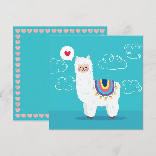 Llama Holiday Card シーズンカード (正面/裏面)