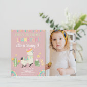 Llama invitations with photo 招待状 (スタンド正面)