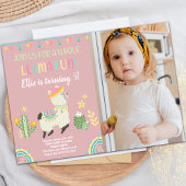 Llama invitations with photo 招待状
