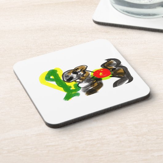 Llama Joy cute コースター (左側)