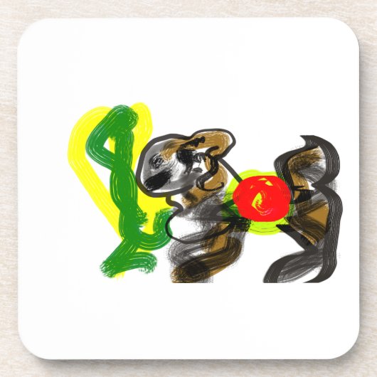 Llama Joy cute コースター (正面)