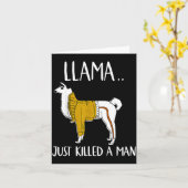 Llama Just Killed A Man Funny Llama  カード (黄色い花)