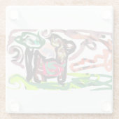 Llama Lazy ガラスコースター (裏面)