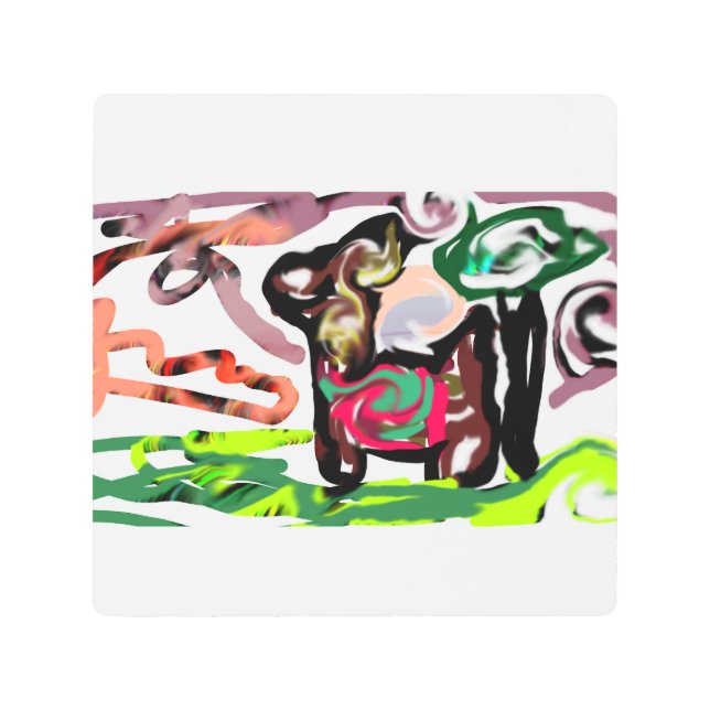 Llama Lazy メタルプリント (正面)