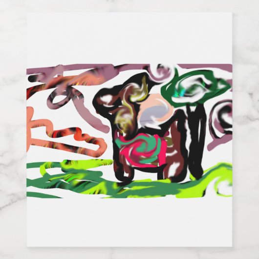 Llama Lazy ワインラベル (シングルラベル)