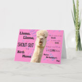Llama llama バースママへのカード サンキューカード (正面)