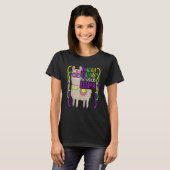 Llama Lover Mardi Gras Celebration New Orleans Lou Tシャツ (正面フル)